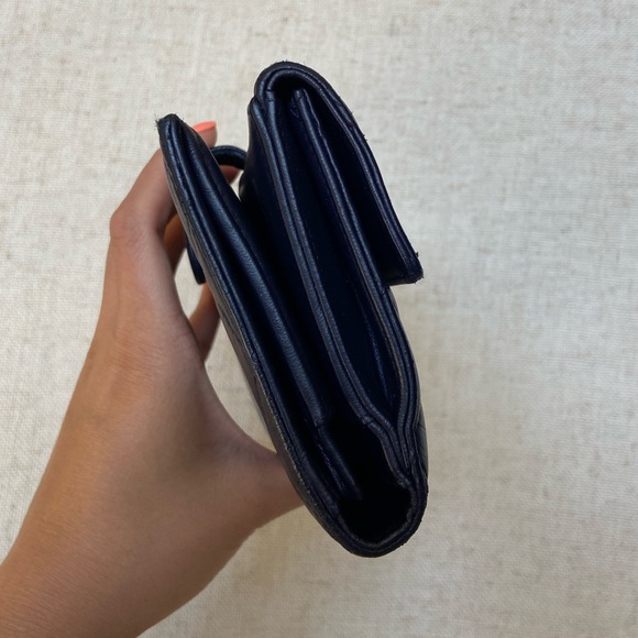 Chanel Navy Matelasse Bifold Snap Wallet - Picture 5 of 10